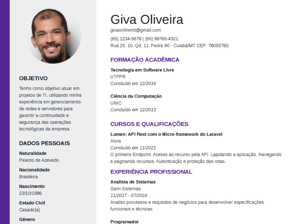 O que inclui o currículo moderno?